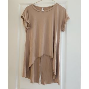 Short Sleeve High Slit Top